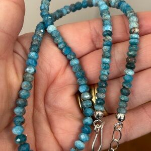 Jay King Mine Finds Blue Apatite Faceted Necklace